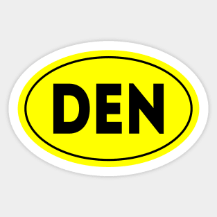 DEN Airport Code Denver International Airport USA Sticker